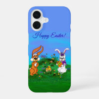 Joyeuses Pâques ! Lapin avec Bunny et Poussin