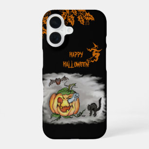 Coque iPhone 16 Joyeux Halloween avec le Citrouille de chaume de c