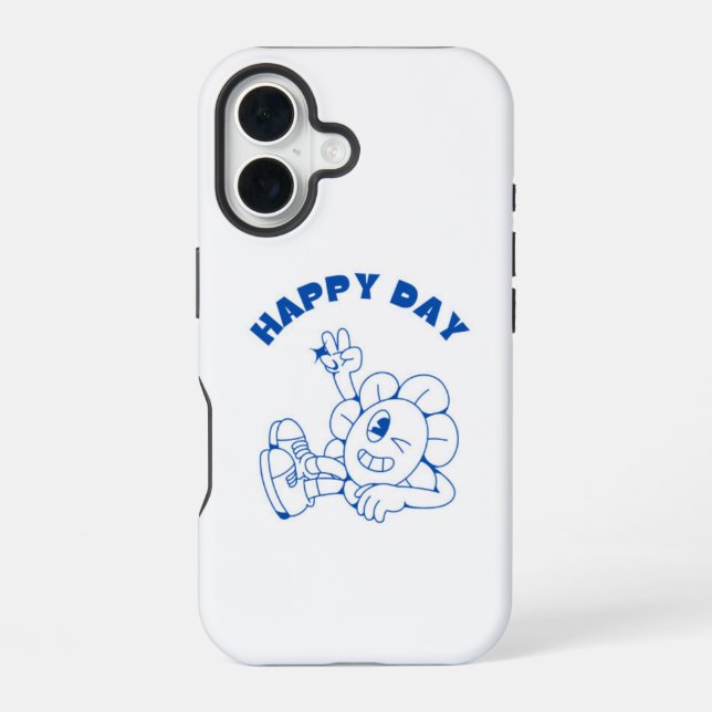 Coque iPhone 16 Joyeux jour (Verso)