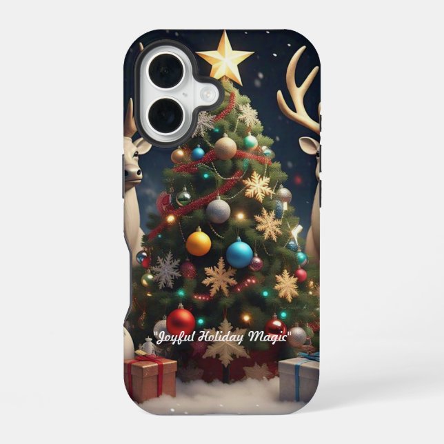 Coque iPhone 16 "Joyeux Noël" (Verso)