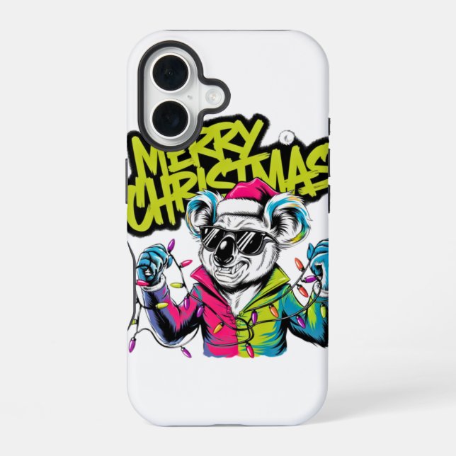 Coque iPhone 16 Joyeux Noël (Verso)