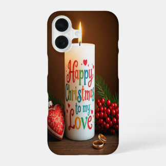 Coque iPhone 16 Joyeux Noël à mon amour