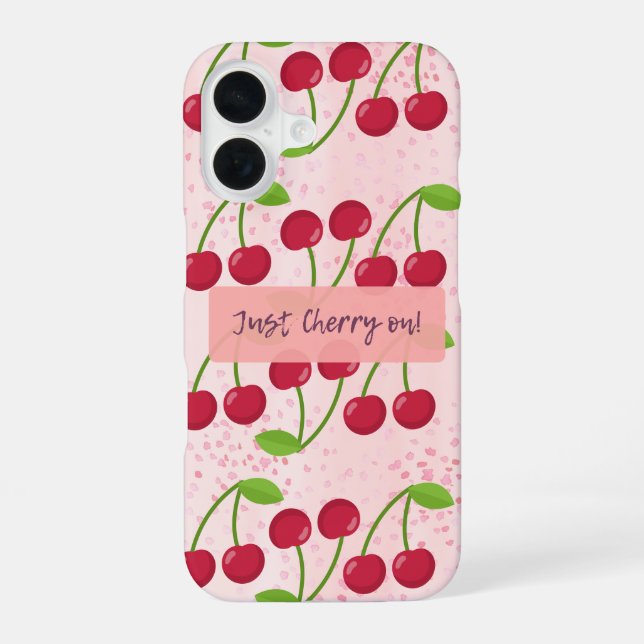 Coque iPhone 16 Just Cherry on! (Verso)