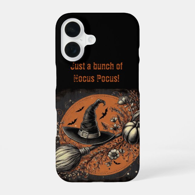 Coque iPhone 16 Juste un tas de Hocus Pocus Sorcière rustique  (Verso)