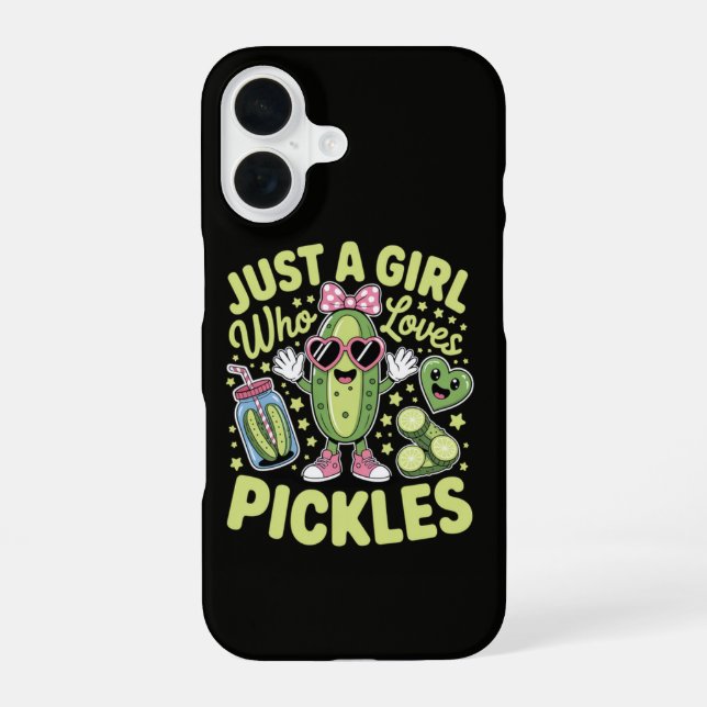 Coque iPhone 16 Juste Une Fille Qui Aime Les Cornichons (Verso)