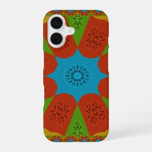 Coque iPhone 16 Kaleidoscope Bloom Une couleur d'impression africa