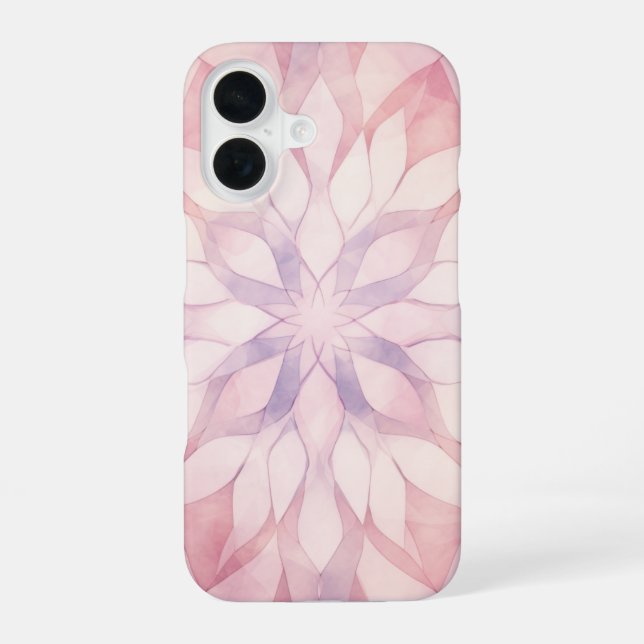 Coque iPhone 16 Kaleidoscope rose (Verso)