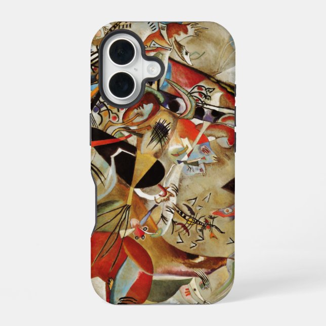 Coque iPhone 16 Kandinsky Composition Peinture Abstraite (Verso)