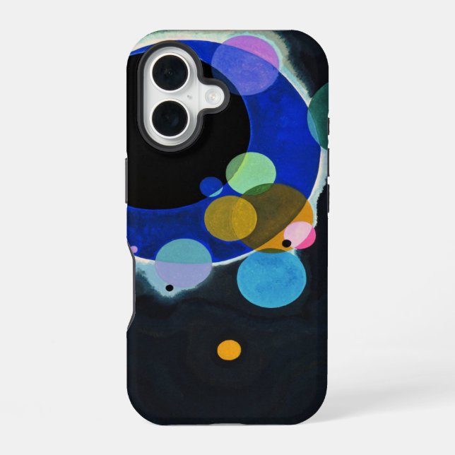 Coque iPhone 16 Kandinsky Plusieurs cercles Abstraits (Verso)