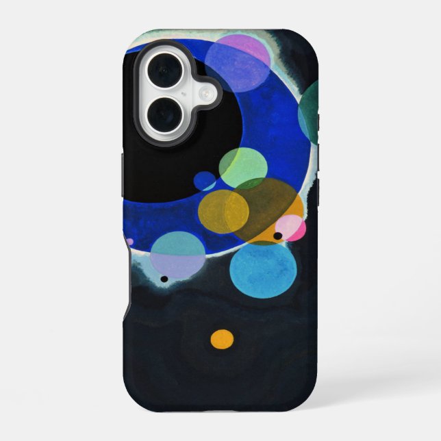 Coque iPhone 16 Kandinsky Several Circles œuvre d'art (Verso)