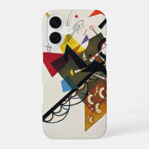 Coque iPhone 16 Kandinsky Sur Blanc Deux Peintures Abstraites