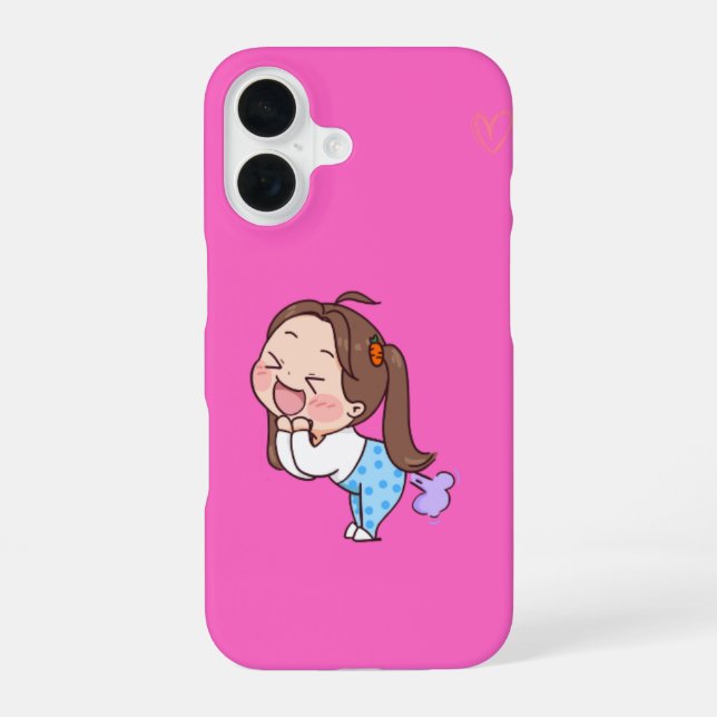 Coque iPhone 16 Kawaii Girl Phone Case – Cute Anime Style for iPho (Verso)