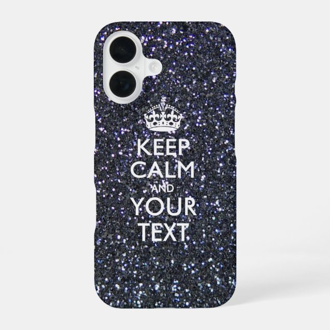 Coque iPhone 16 KEEP CALM personnalisé et votre texte (Verso)