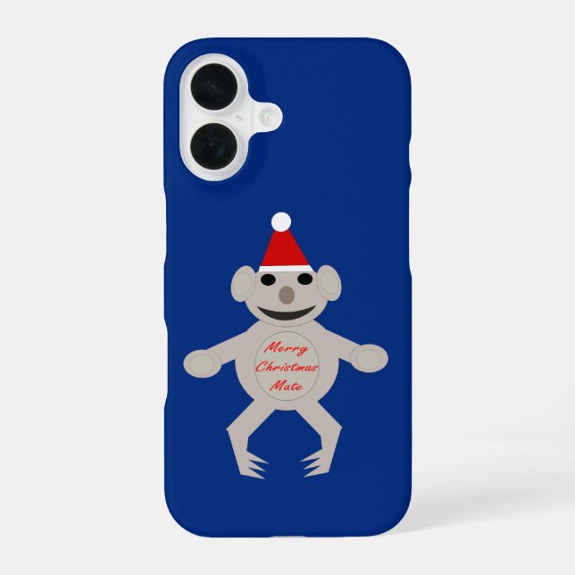 Coque iPhone 16 Koala Noël Australien (Verso)