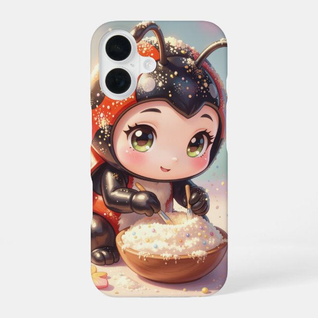 Coque iPhone 16 La coccinelle et le royaume caché du nectar.1 (Verso)
