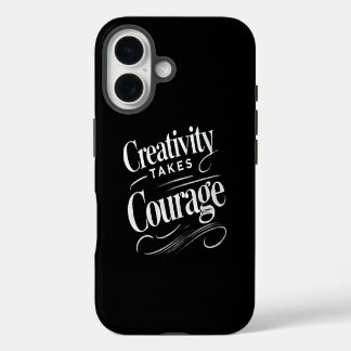 Coque iPhone 16 La créativité exige un design inspiré de l'art et