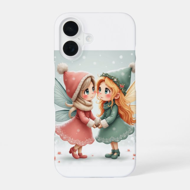 Coque iPhone 16 La fée d'hiver d'une paire iPhone 16 Coques (Verso)