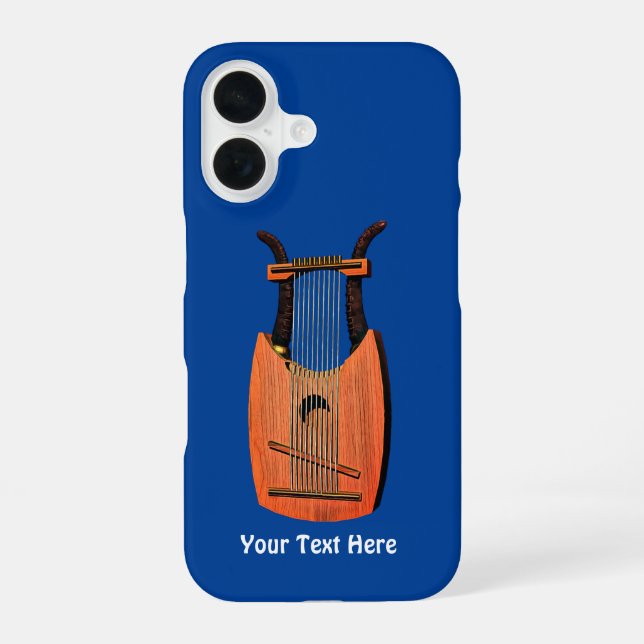Coque iPhone 16 La harpe du roi David (Verso)