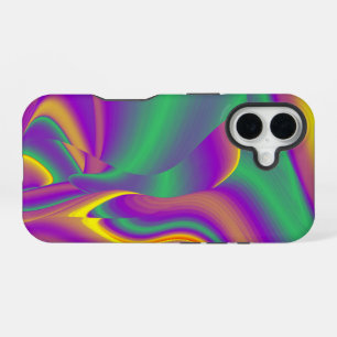 Coque iPhone 16 La Magie des Couleurs Abstrait 3D Rainbowart