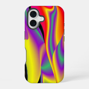 Coque iPhone 16 La Magie des Couleurs Abstrait 3D Rainbowart