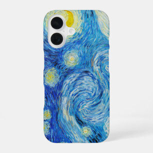 Coque iPhone 16 La Nuit étoilée de Vincent Van Gogh