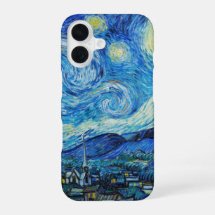 Coque iPhone 16 La nuit étoilée de Vincent Van Gogh