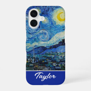 Coque iPhone 16 La Nuit étoilée personnalisable par Van Gogh