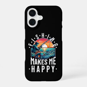 Coque iPhone 16 La Pêche Me Rend Heureux