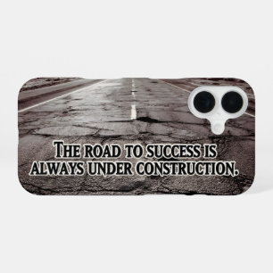 Coque iPhone 16 "La route du succès" Citation Inspirante