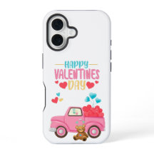 La Saint-Valentin Cœurs Mignons Camion Rose Ours e