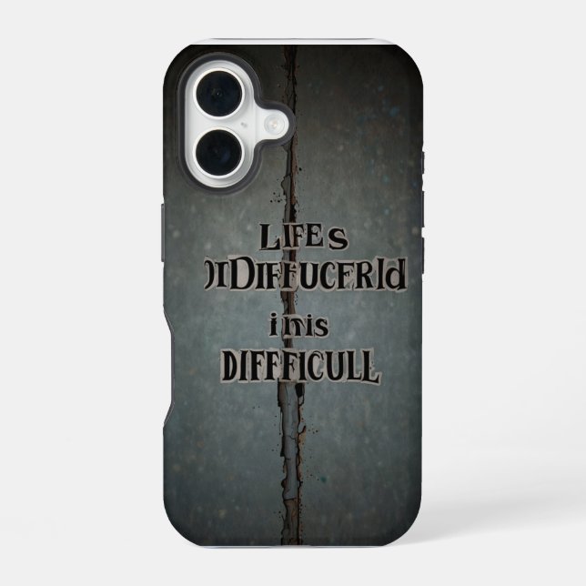 Coque iPhone 16 la vie est difficile (Verso)