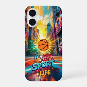 Coque iPhone 16 La vie sur le court : Basket-ball
