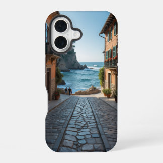Coque iPhone 16 La ville de Pebble Ocean