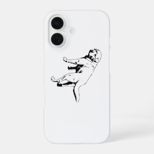 Coque iPhone 16 Laboratoire minimal, yeux sur l'épaule