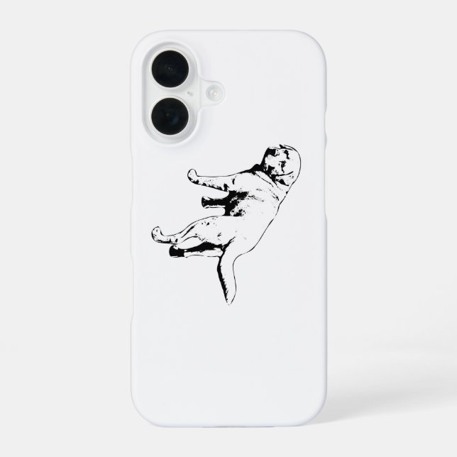 Coque iPhone 16 Laboratoire minimal, yeux sur l'épaule (Verso)