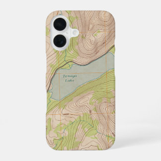 Coque iPhone 16 Lac Tenaya, Yosemite Carte topographique