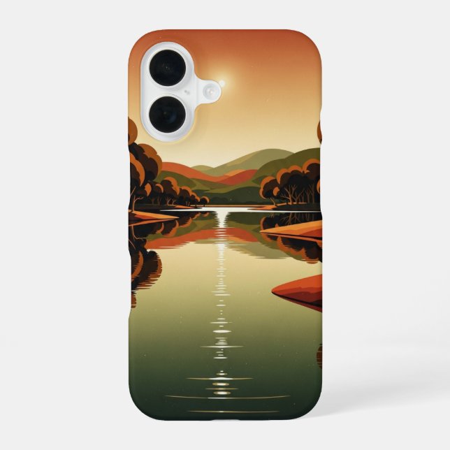 Coque iPhone 16 Lagon Chaud Vintage (Verso)