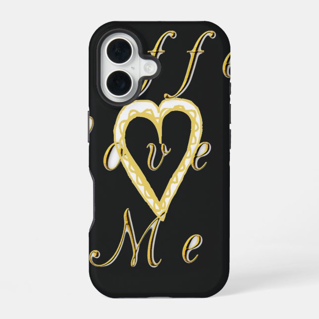 Coque iPhone 16 L'amour de café me. (Verso)