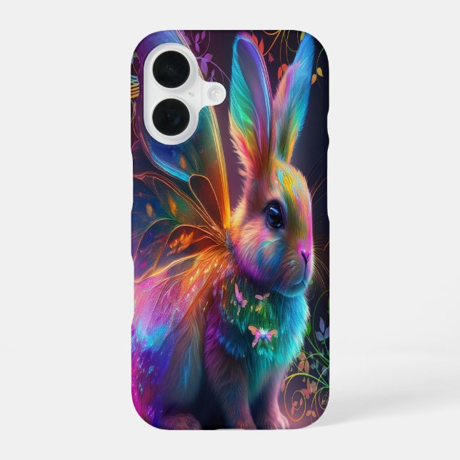 Coque iPhone 16 Lapin Luminescent (Verso)