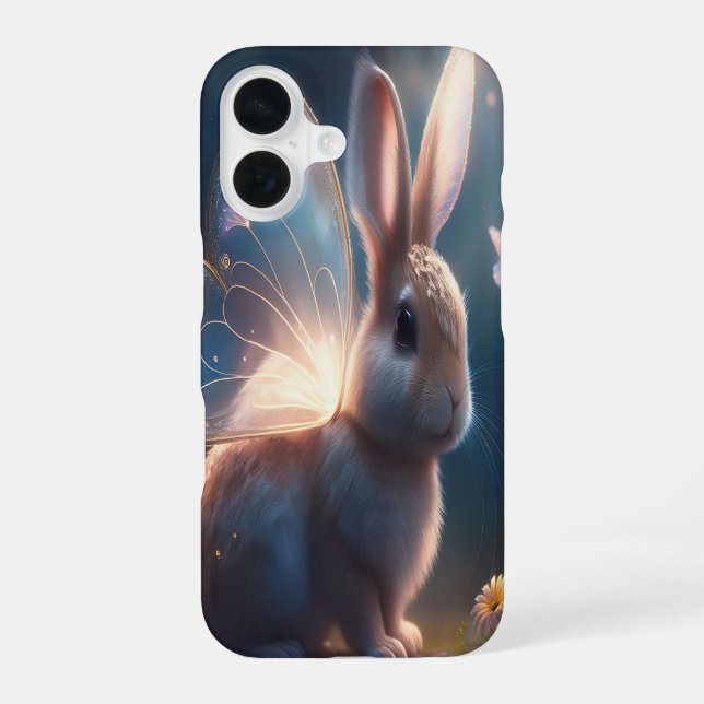 Coque iPhone 16 Lapin Papillon (Verso)