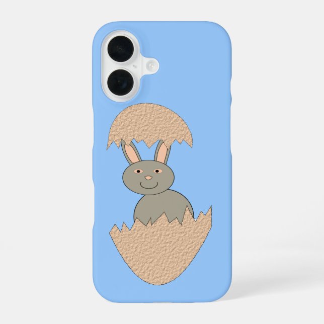 Coque iPhone 16 Lapin sortant d'un œuf iPhone bizarre (Verso)