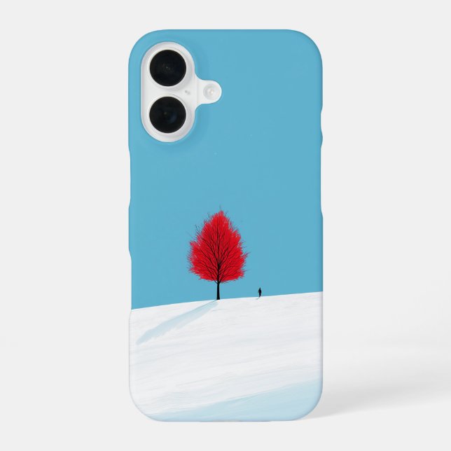 Coque iPhone 16 L'arbre rouge (Verso)