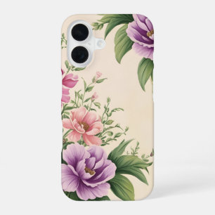 Coque iPhone 16 Lavande Et Rose Pays Jardin Floral Imprimer