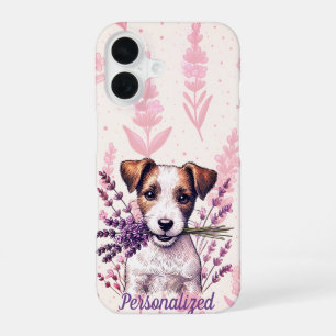 Coque iPhone 16 Lavender Terrier Love