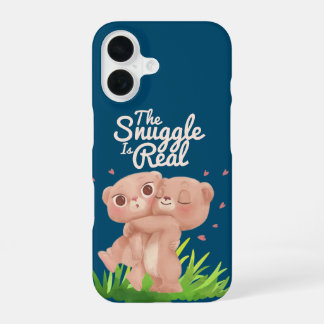 Coque iPhone 16 Le casse-croûte est de vrais mignons câlins d'ours