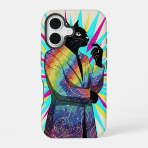 Coque iPhone 16 Le chat curieux