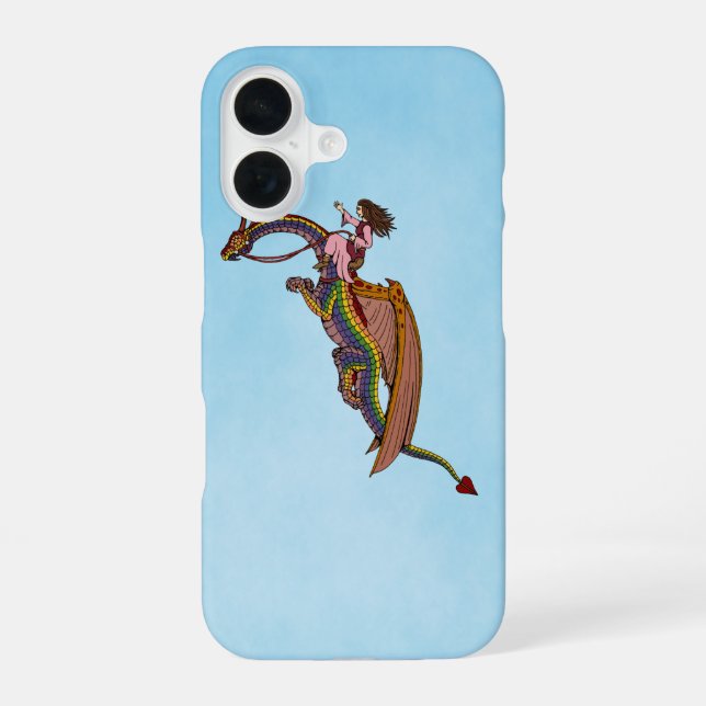 Coque iPhone 16 Le Coque-coque iphone -Mate du Rainbow Dragon (Verso)