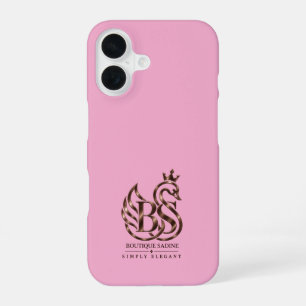 Coque iPhone 16 Le cygne élégant Minimaliste Blush iPhone