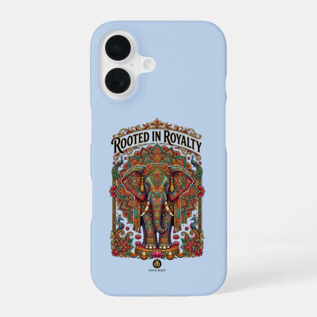 Coque iPhone 16 Le Géant Doux : Conception Artistique d'Éléphant (Verso)
