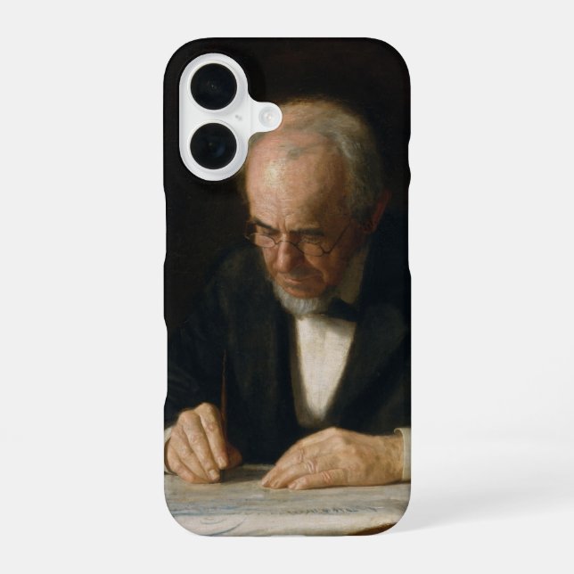 Coque iPhone 16 Le Maître d'écriture par Thomas Eakins (Verso)
